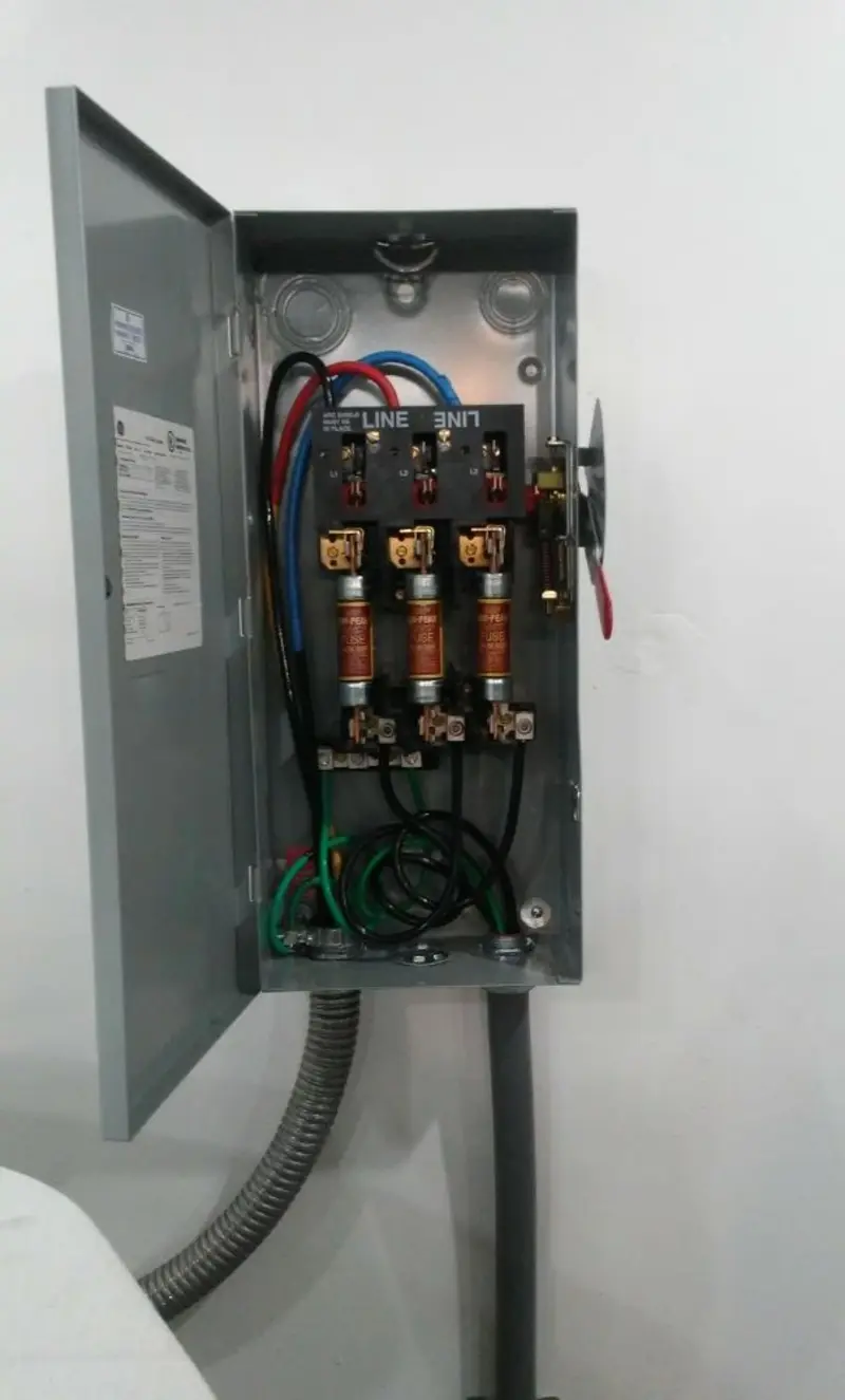 Three-phase disconnect switch installed for Electrical Wiring & Rewiring in Grafton