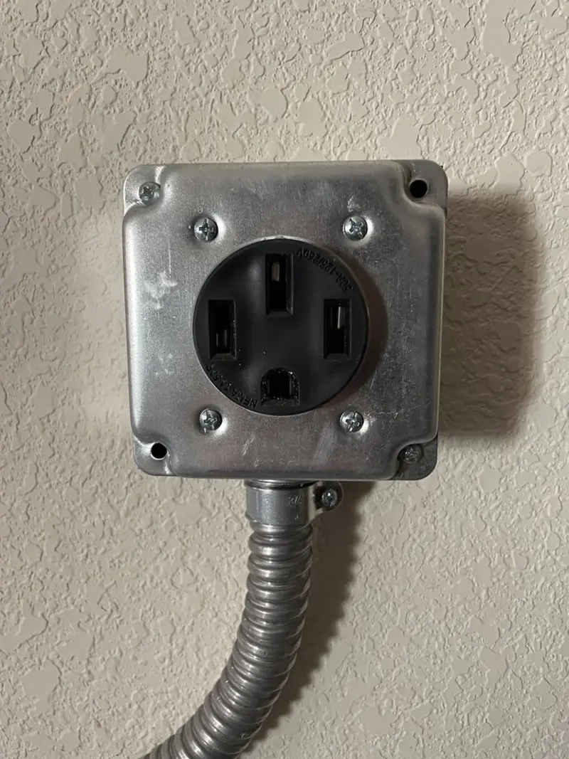NEMA 14-50 outlet installed for Smart Home Electrical in Grafton